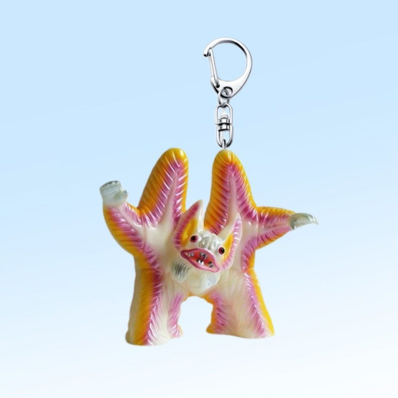 Wholesale Abstract ugly keychain pendant funny abstract high value acrylic school bag pendant